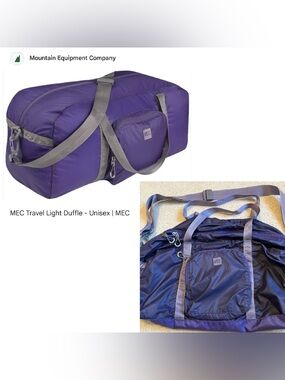 MEC Travel Light Duffle 25L - packable - purple